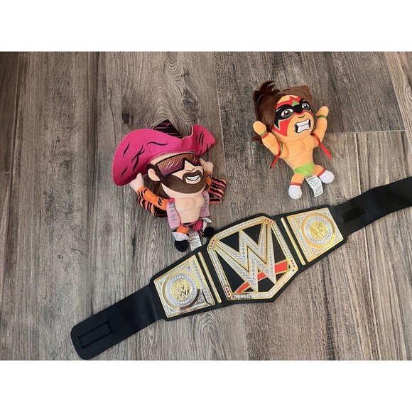 WWE Macho Man Randy Savage Ultimate Warrior Plush WWE Undisputed Champion BELT - Picture 2 of 11